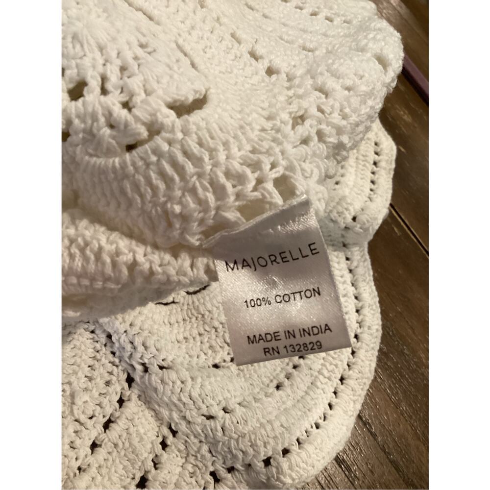 MAJORELLE white crochet boho Lincoln midi Dress size small - Picture 11 of 11
